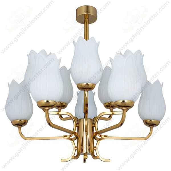 لوستر 10 شاخه مدرن مدل شاپرک