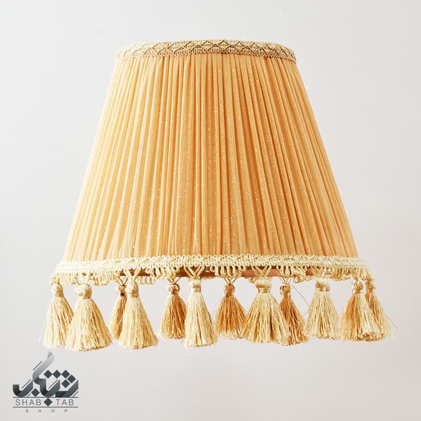 شید آباژور منگوله دار لیلیوم کرم سایز 33 cm – سرپیچ E27