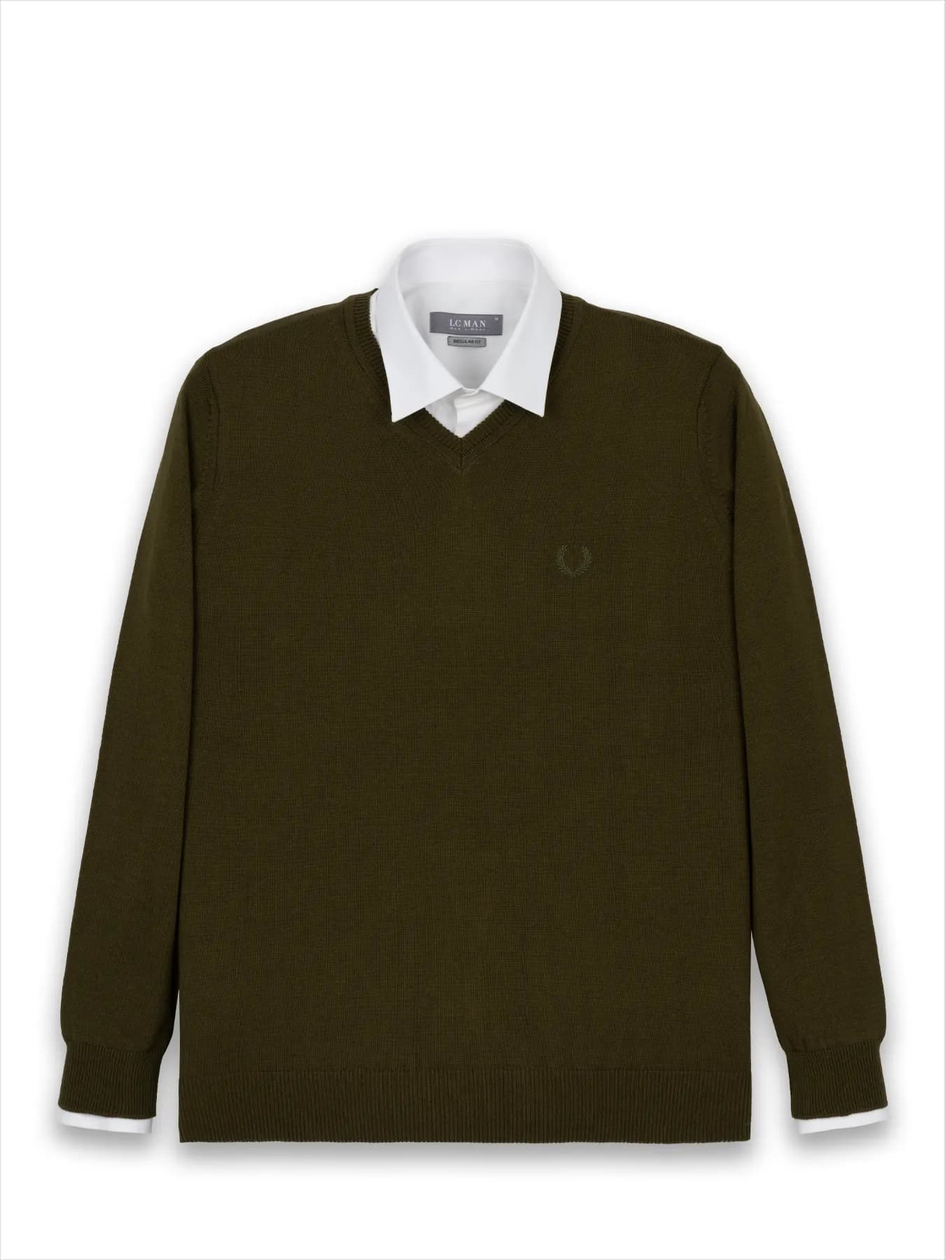 بافت یقه هفت سانت ساده سبز یشمی