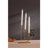 شمعدان ۳ شعله دکور آرت نوتا طلایی