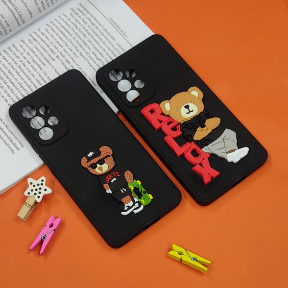 قاب سیلیکونی خرس TED محافظ لنزدار Samsung A53