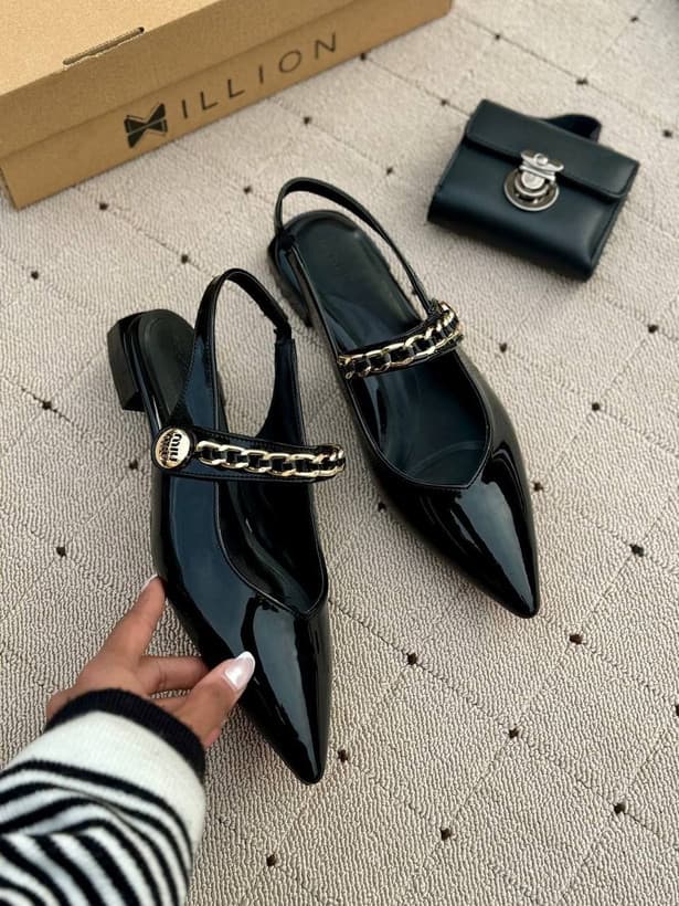 کفش پاشنه ۲ سانت فوق لاکچری طرح miu miu