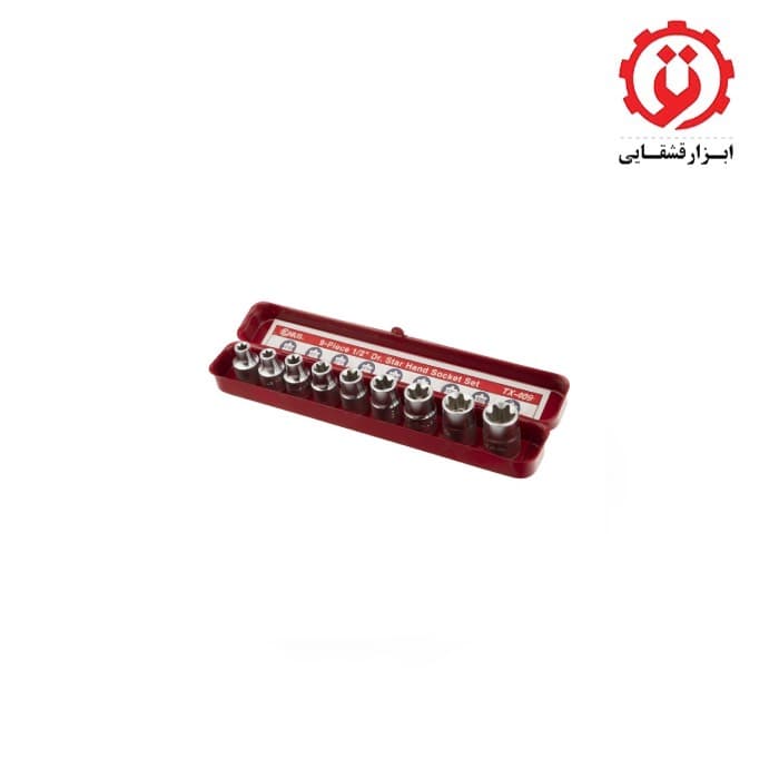 جعبه بکس E درایو 1/2 اینچ 9 پارچه جنیوس مدل TX-409