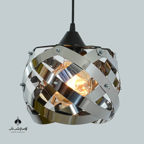 لوستر آویز تک شعله مدرن 574/1 کروم