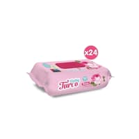 دستمال مرطوب کودک بچه ترک صابون گل رز 24 بسته ۹۰ عددی