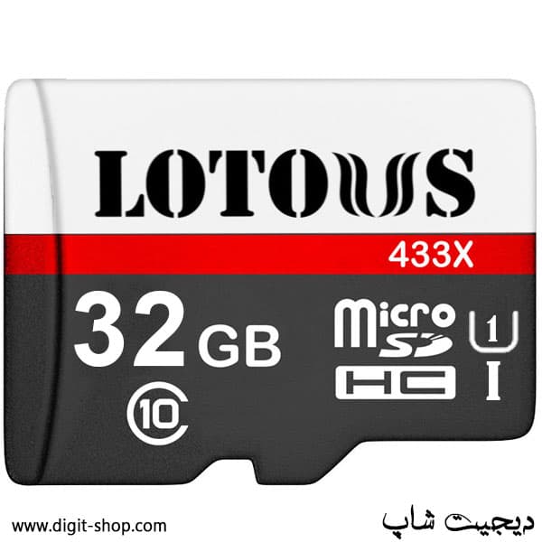 کارت حافظه 32 گیگ میکرو microSDHC لوتوس 433X U1 A1 V10