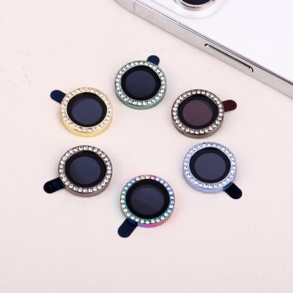 محافظ لنز دوربین مدل رینگی نگین دار مناسب برای گوشی موبایل اپل iPhone 13 Pro Max