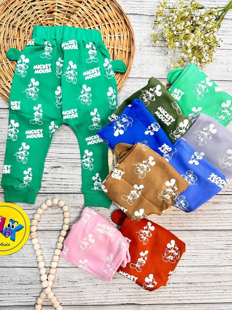 شلوار تک طرح گوش دار تمام چاپ نوزادی و کودک کد 12020