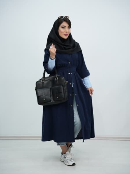 مانتو بلند کمرکش پاریس کد6220