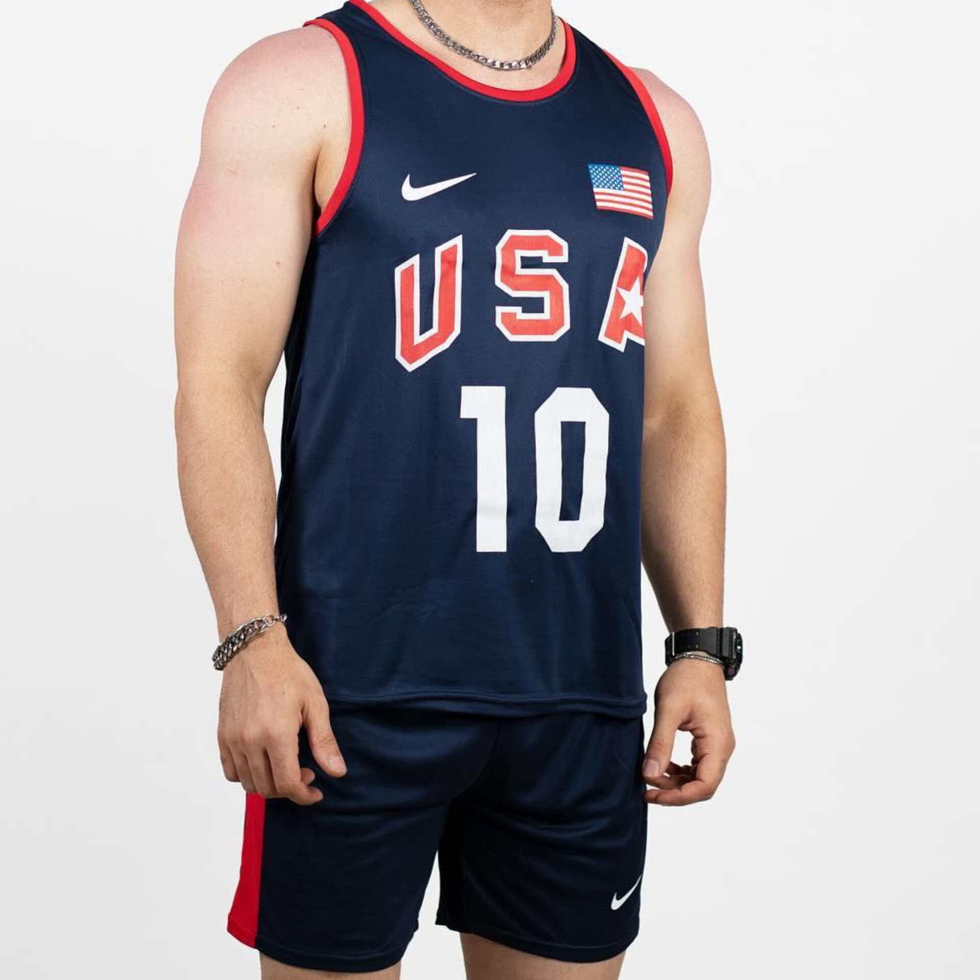 ست شورت و رکابی بسکتبالی USA سورمه ای