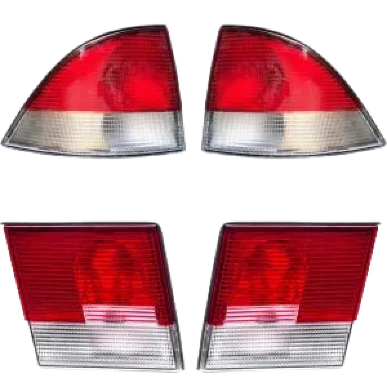 چراغ خطر عقب سمند قدیم جمع ساز بسته 4 تایی