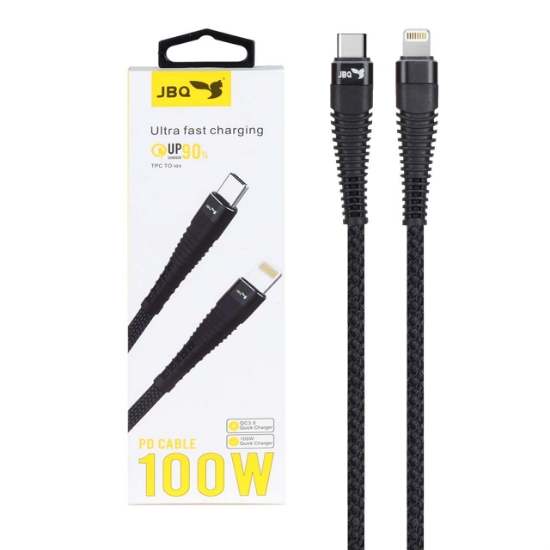 کابل تبدیل PD و فست شارژ Type-C to Lightning جی بی کیو مدل CB-100PH