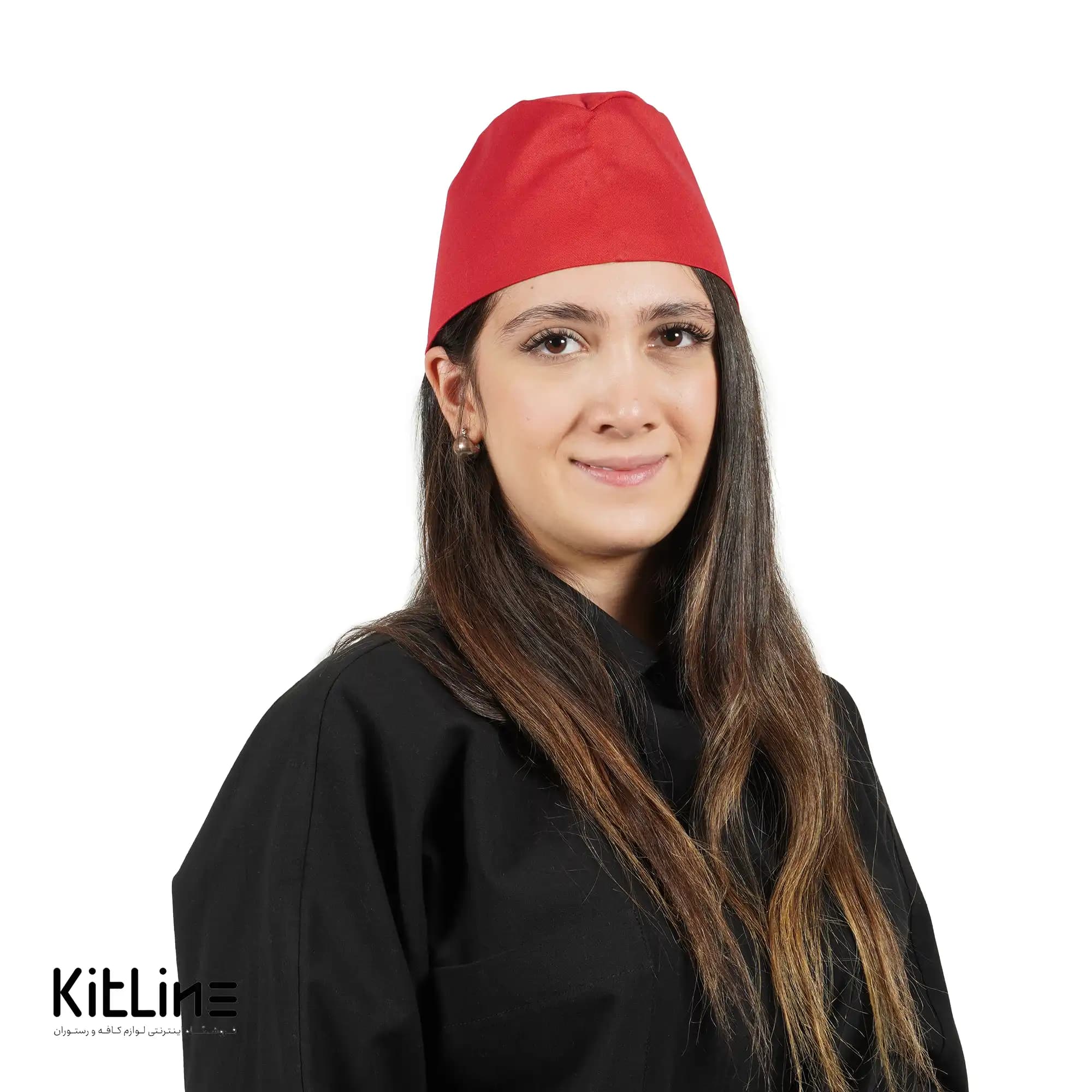 کلاه آشپزی قایقی ترگال قرمز پوشاکو