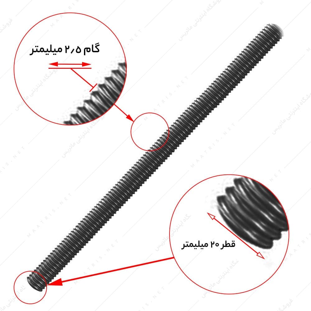 پیچ متری خشکه سایز 20
