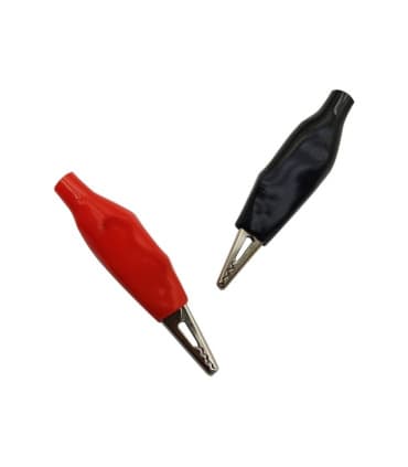 چنگال و گیره سوسماری الکترونیکی خیلی کوچک 3.5 سانت 2 عددی قرمز/مشکی