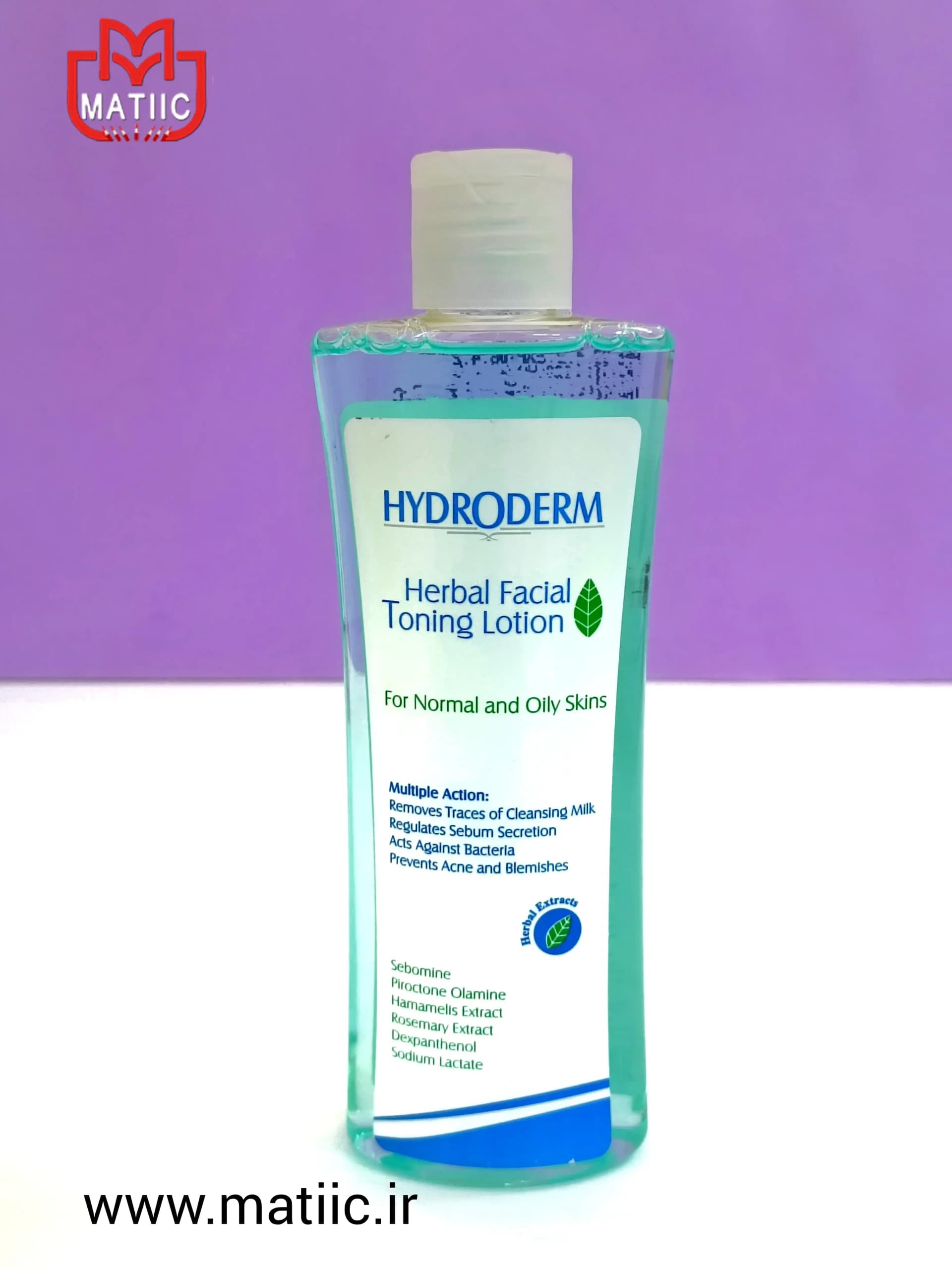 تونیک گیاهی پاک کننده صورت هیدرودرم پوست معمولی و چرب