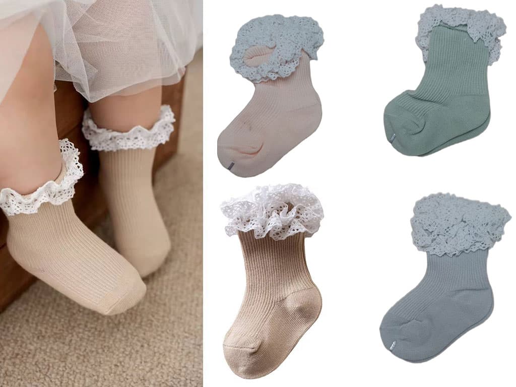 جوراب مچی لب تور گیپوری دخترانه