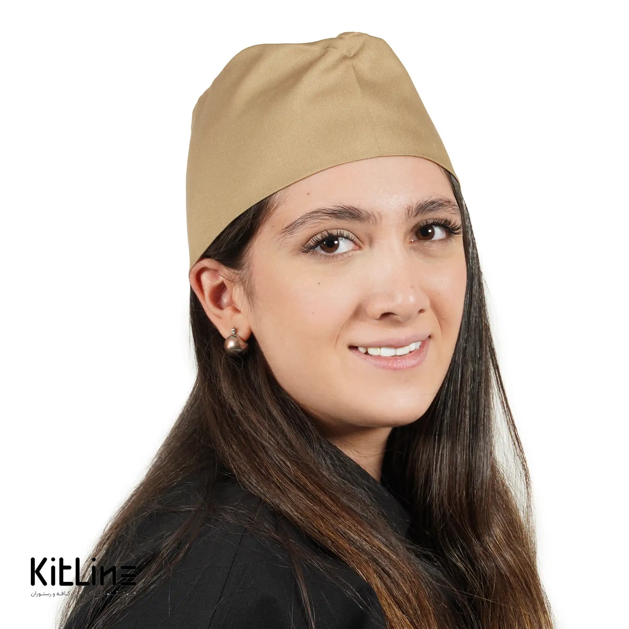 کلاه آشپزی قایقی ترگال کرم پوشاکو