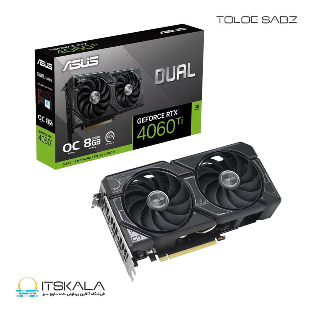 کارت گرافیک ایسوس RTX 4060 TI DUAL OC 8GB