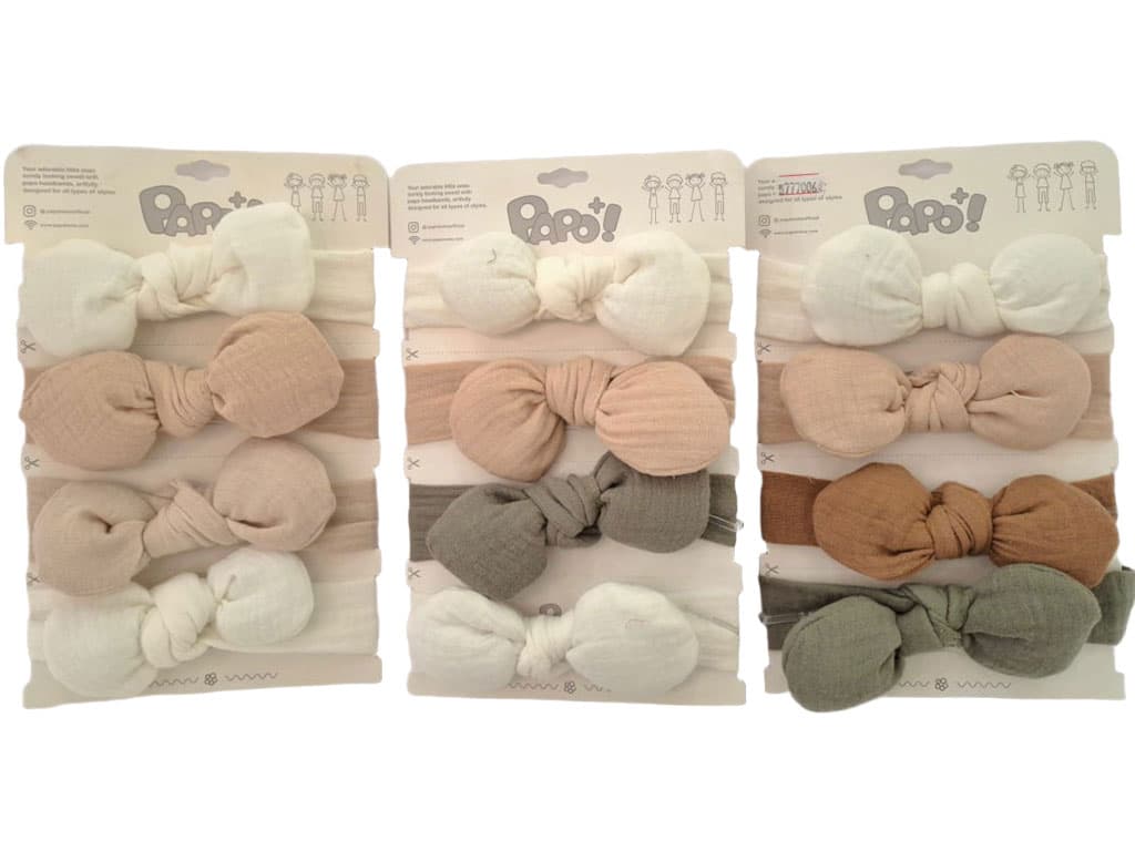 هدبند نوزادی مدل پاپیون توپی پاپو papo