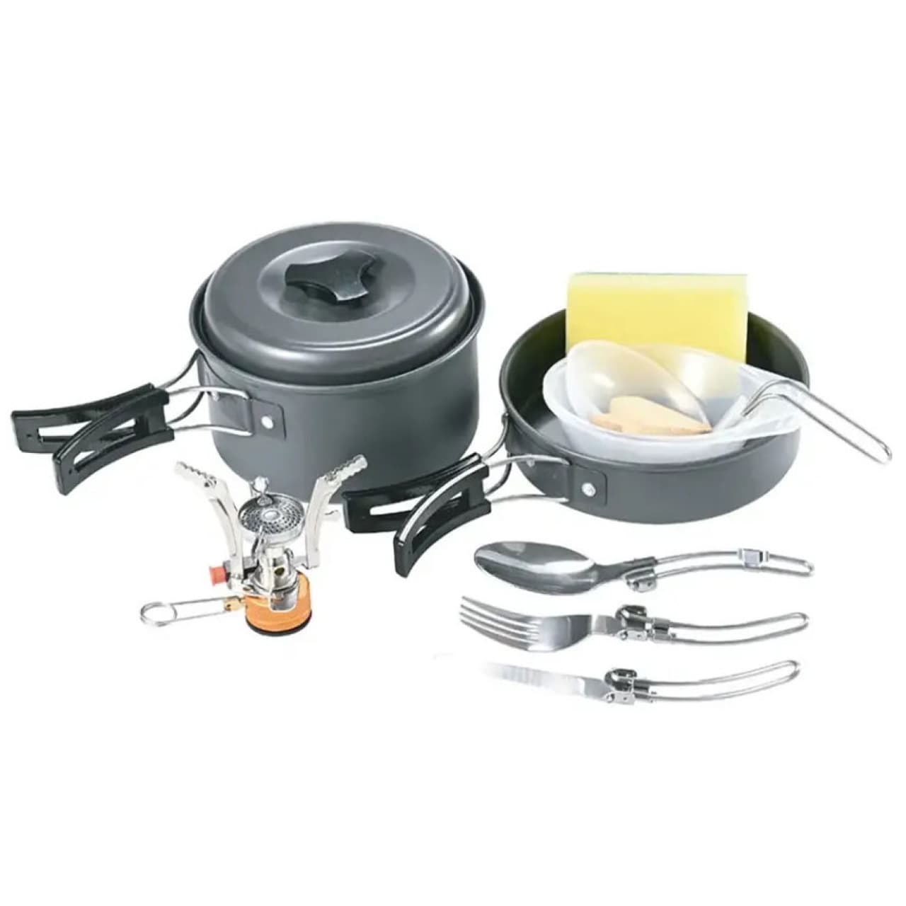 ست ظروف آشپزی و گاز کمپینگ گرین لاین مدل Green Lion 10 IN 1 Camping Cookware