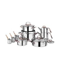 سرویس جهیزیه استیل 15 پارچه کرکماز روزانا رزگلد