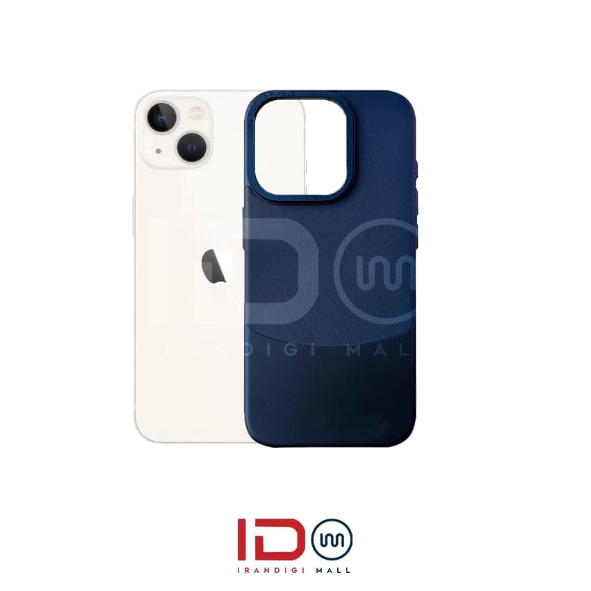 قاب اورجینال چرم و کانواس فلزی گوشی اپل مدل IPHONE 13 برند فوکوس پیکسل