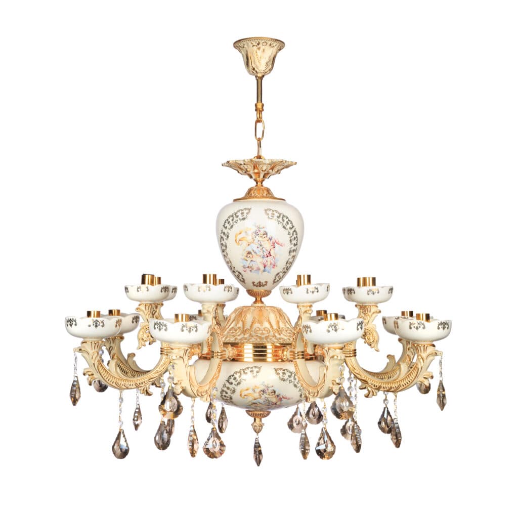 لوستر 16 شعله چشمه نور کد E4924/8GWT