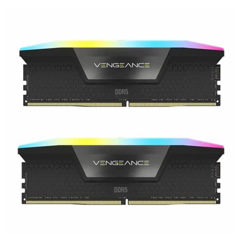 رم کورسیر مدل VENGEANCE RGB 32GBx2 5600MHZ CL40 DDR5 ظرفیت 64 گیگابایت