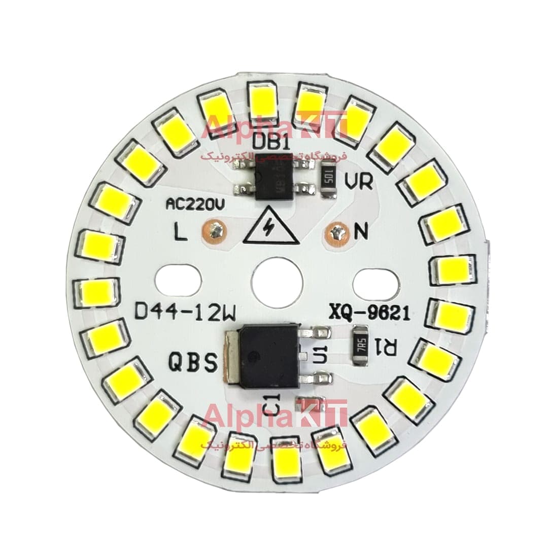 ال ای دی 12 وات 220 ولت سفید مهتابی مدل XQ