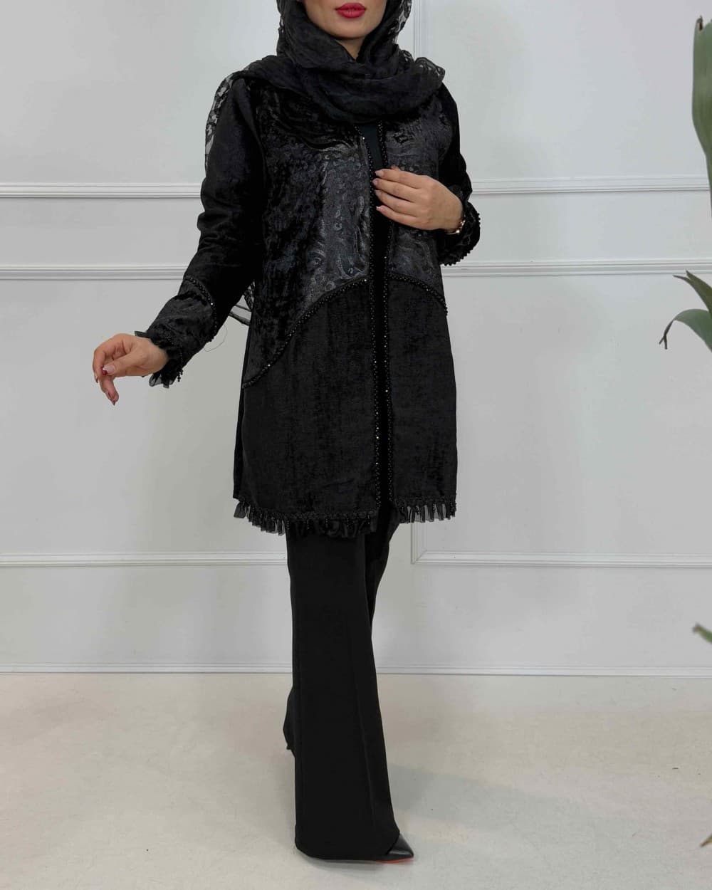 مانتو مخمل فروغ _ 1089