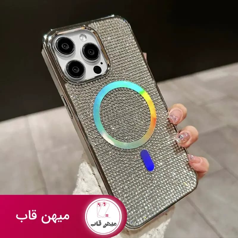 قاب گوشی آیفون دیاموند سوارفسکی magsafe - کد (۳۴۵۱۶)