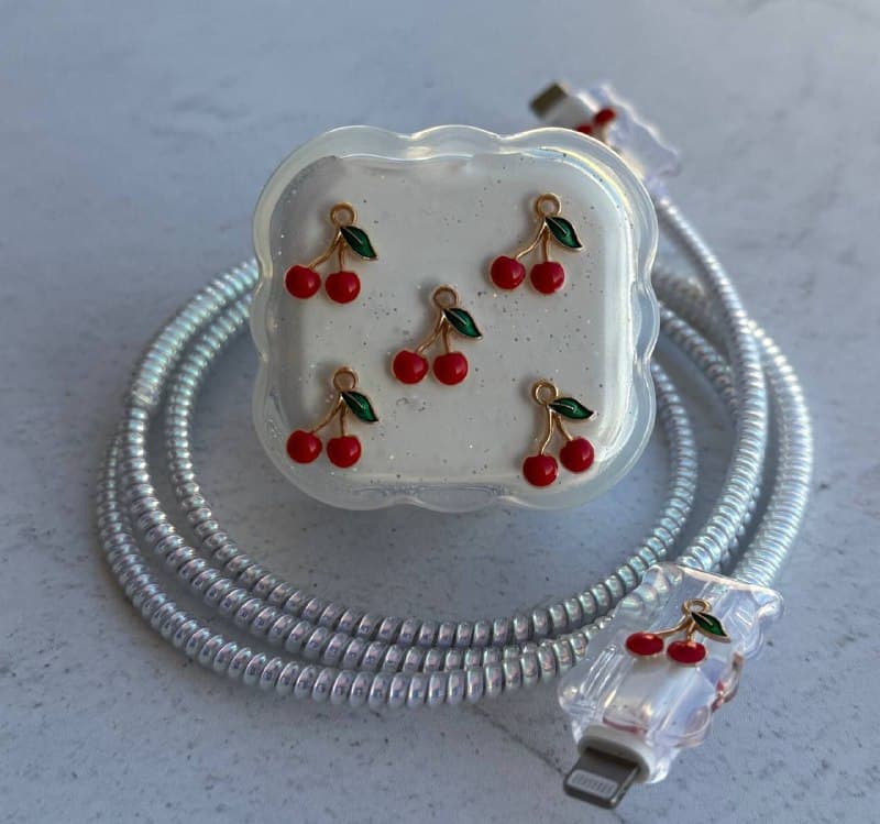 پک محافظ شارژر کریستالی ۲۰ وات سه پین آیفون آلبالو