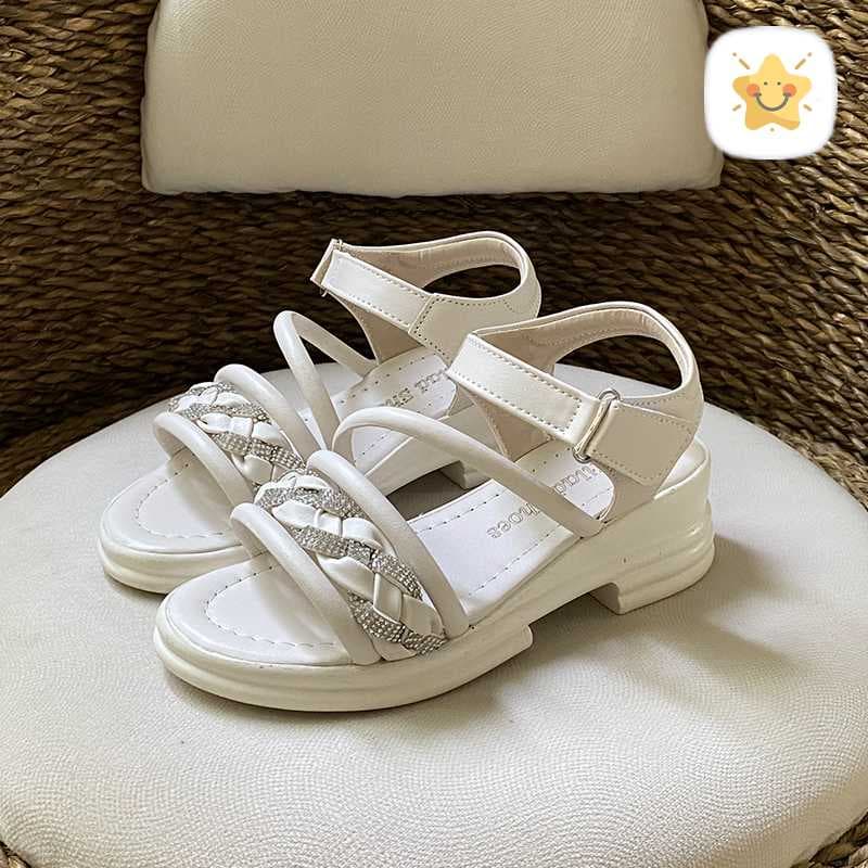 صندل مجلسی دخترانه مدل گیس بافت سایز 31 تا 37