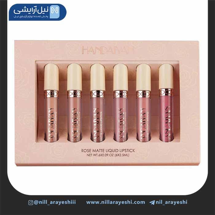 پک رژلب مایع 6 عددی هندیان