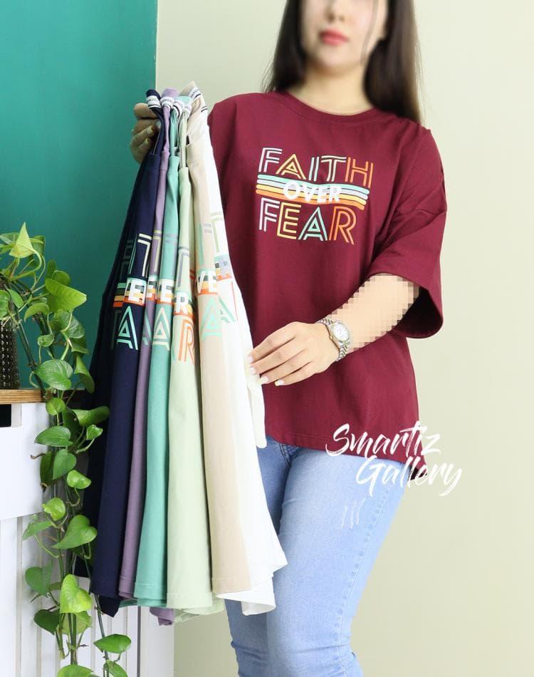 تیشرت قواره بزرگ چاپ لاتین