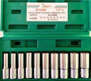 جعبه بکس بلند 10 پارچه 6 پر درایو 1/2 هنس HANS مدل 4610MB