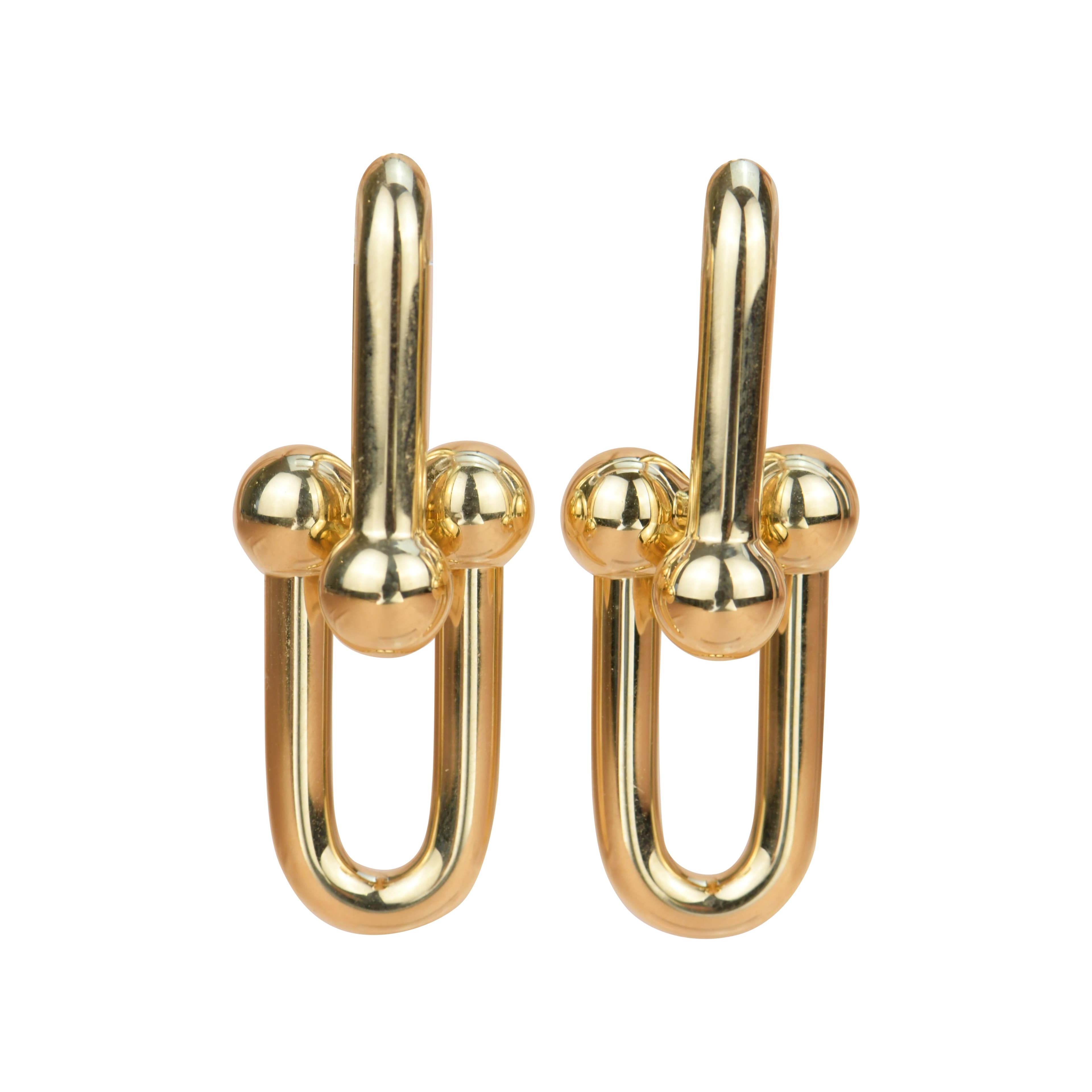 گوشواره طرح تیفانی طلایی کد E12