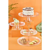 ست شیرینی کیک خوری 3 پارچه لورابیانکا مدرن شفاف