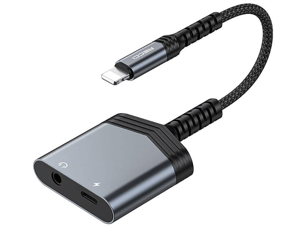 مبدل لایتنینگ به پورت شارژ لایتنینگ و جک 3.5 میلیمتری صدا رسی RDS-A17