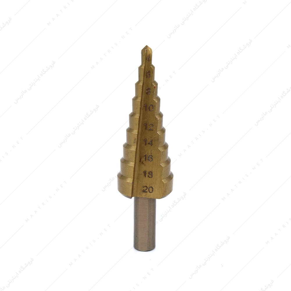 مته کاجی مخروطی سایز 4 تا 20 میلی متر جنس HSS