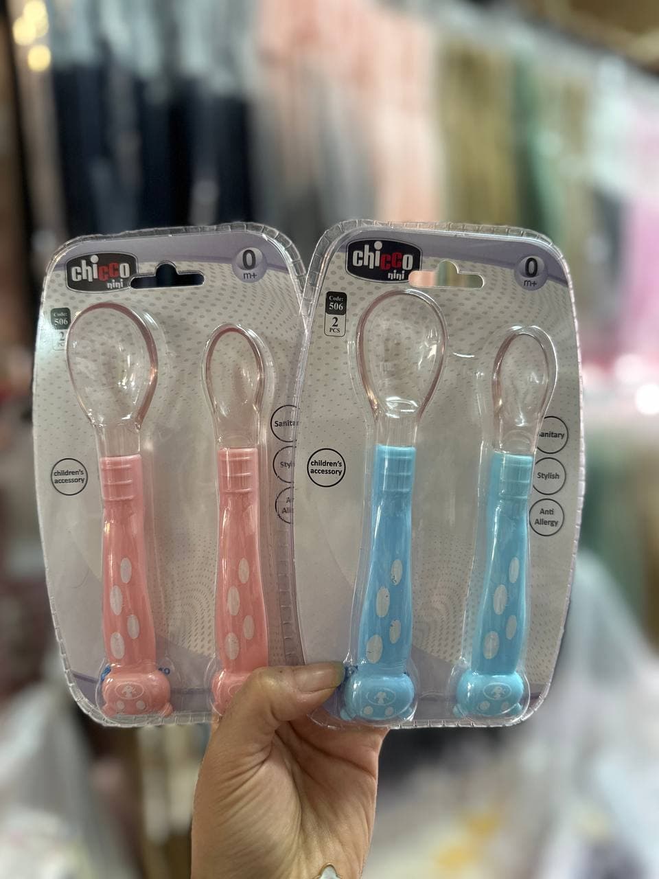 قاشق سر سیلیکونی دو عددی سر صاف چیکوبیبی کد 506 ( Chicco Baby ) نوزادی و کودک کد 46005