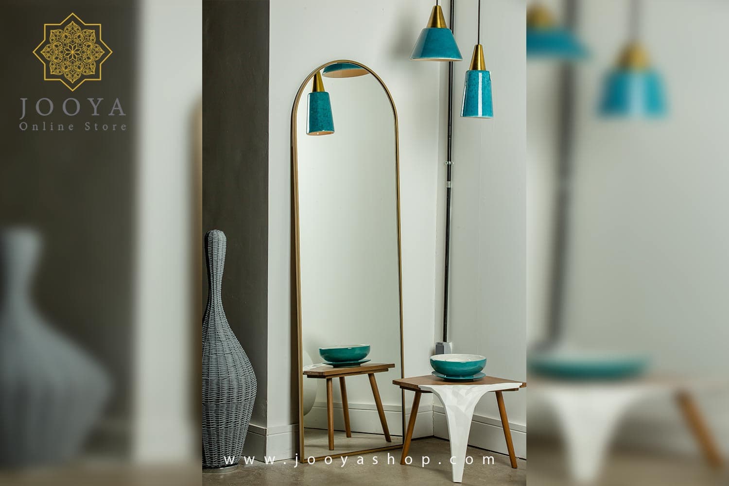 آینه طرح آدینه طلایی مات سایز 1