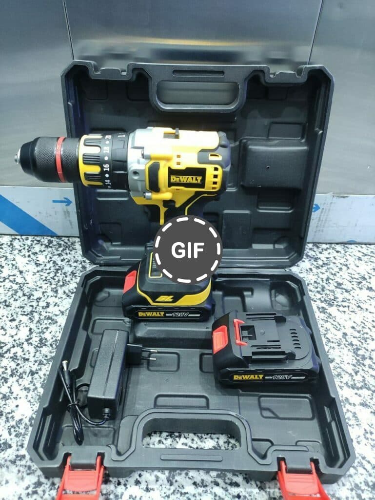 دریل شارژی ۱۲۸ ولت براشلس دو باطری طرح دیوالت مدل 128VF