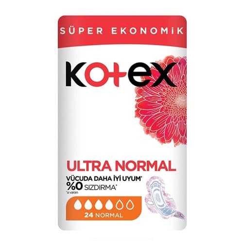 نوار بهداشتی کوتکس مدل Ultra Normal سایز نرمال بسته 24 عددی