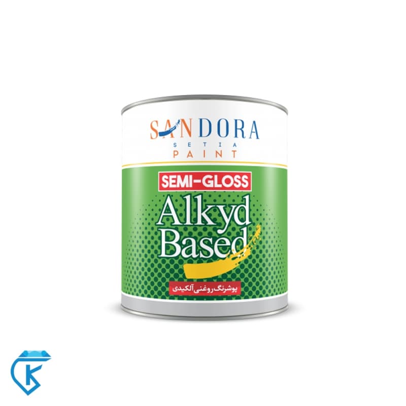 رنگ روغنی نیمه براق آبی نیسانی کیلو کد 2562 ساندورا
