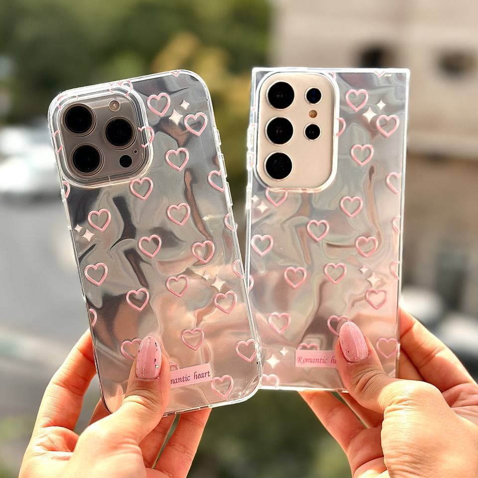 قاب قلب موج صورتی