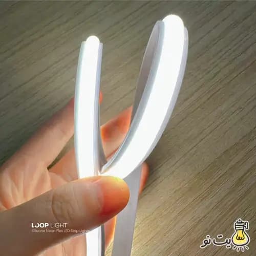 نئون فلکس سیلیکونی روکار 24 ولت لوپ لایت با مقطع 6×12