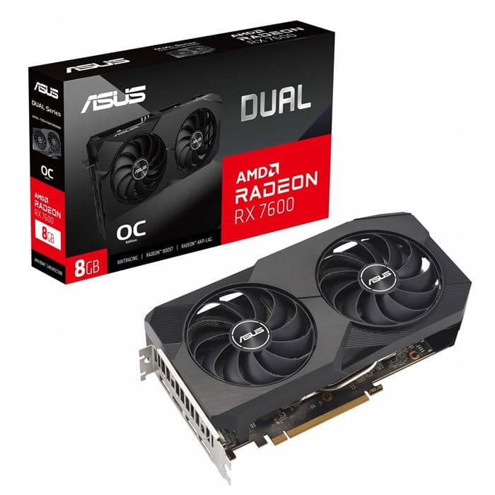 کارت گرافیک ایسوس Dual RX 7600 8GB OC