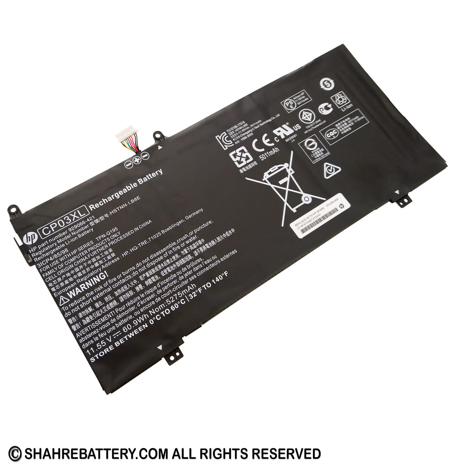 باتری اورجینال لپ تاپ اچ پی HP Spectre x360 13 CP03XL